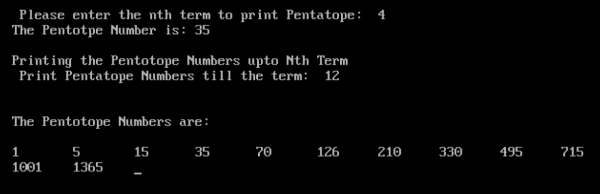 在C语言中编写一个程序，打印出N个五角数的序列
