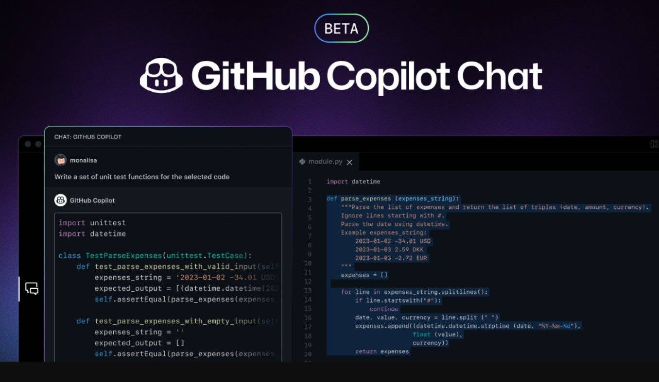 GitHub Copilot Chat beta 现已向个人用户提供，适用于 Visual Studio 和 VS Code