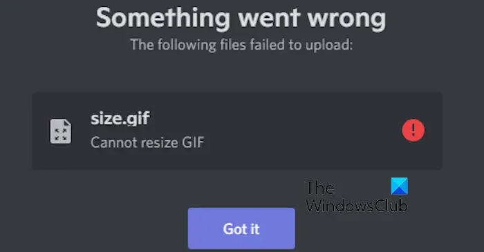 Discord无法调整GIF错误[修复]