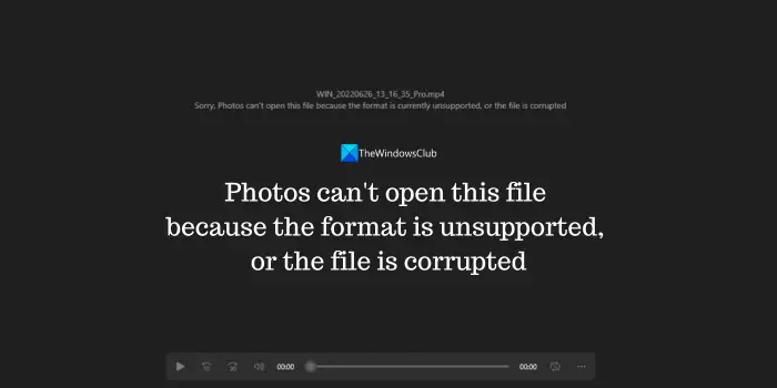 无法打开照片文件：格式不支持或已损坏