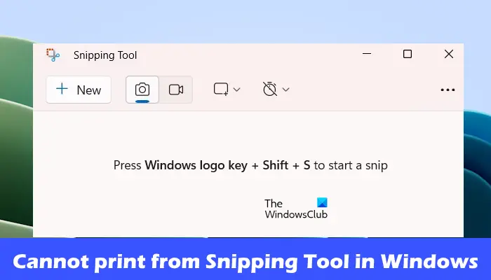 无法使用截图工具在Windows 11/10中进行打印