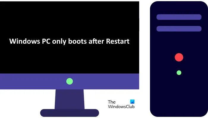 修复后，Windows PC只能启动在重新启动后