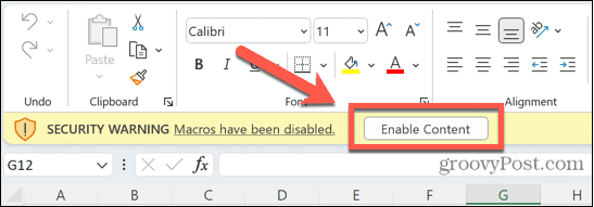 如何在 Excel 中启用或禁用宏
