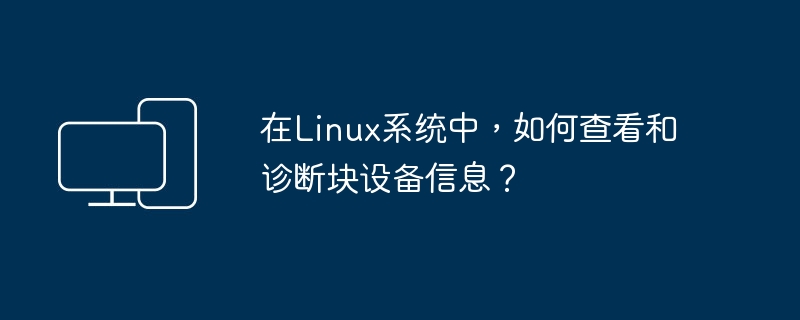 在Linux系统中，如何查看和诊断块设备信息？