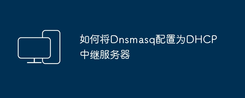 设置Dnsmasq为DHCP Relay Agent