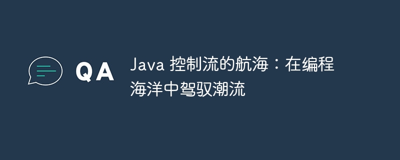 Java 控制流的航海：在编程海洋中驾驭潮流
