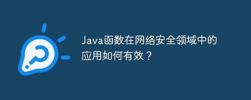 Java函数在网络安全领域中的应用如何有效？