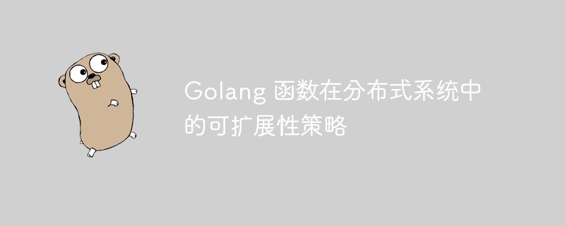 Golang 函数在分布式系统中的可扩展性策略
