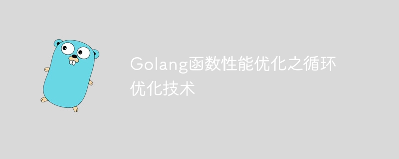 Golang函数性能优化之循环优化技术