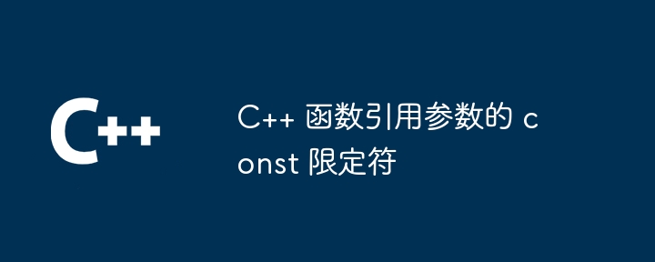 C++ 函数引用参数的 const 限定符