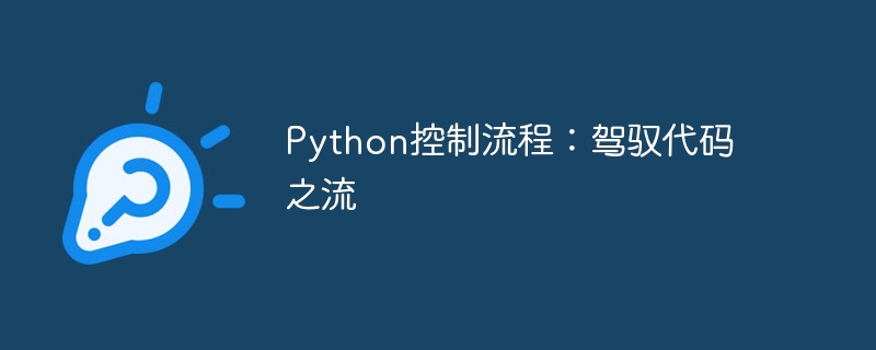 Python控制流程：驾驭代码之流