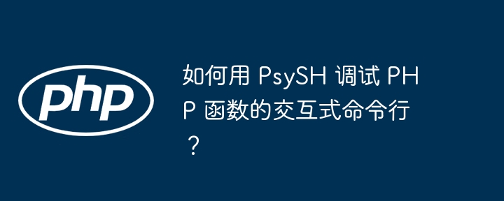 如何用 PsySH 调试 PHP 函数的交互式命令行？
