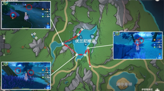 分享最新高效的原神湖光铃兰采集路线图