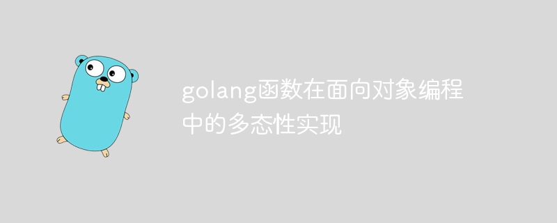 golang函数在面向对象编程中的多态性实现