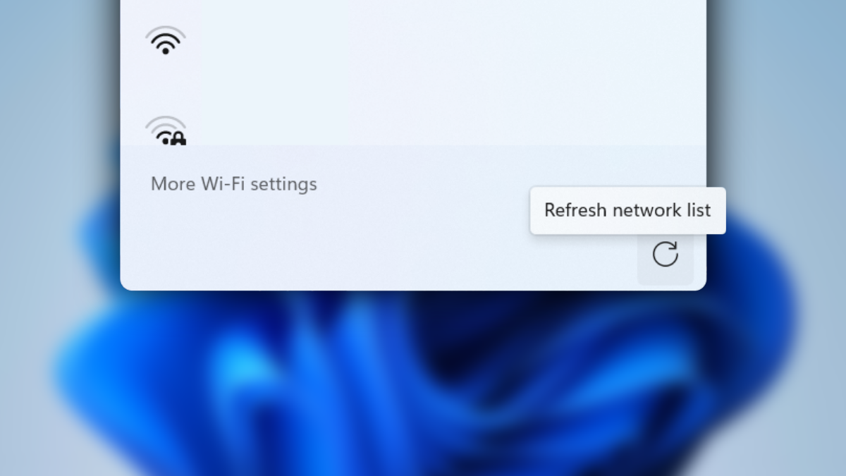 Windows 11中的WiFi列表将很快迎来Microsoft的刷新按钮
