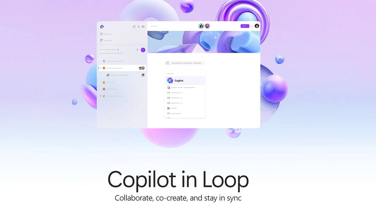 在 Microsoft Loop 协作平台中，如何利用 AI Copilot 进行协作？