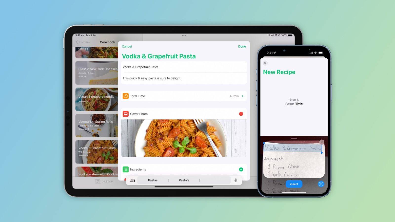 “全新更新的编辑器和照片扫描仪带来的iOS 'Pestle'食谱应用程序的重大改进”