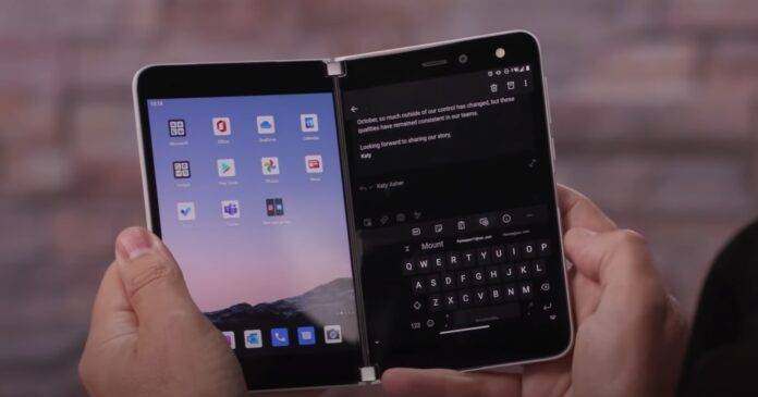 Surface Duo 3 Android手机设计与Galaxy Z Fold 4相似的微软专利