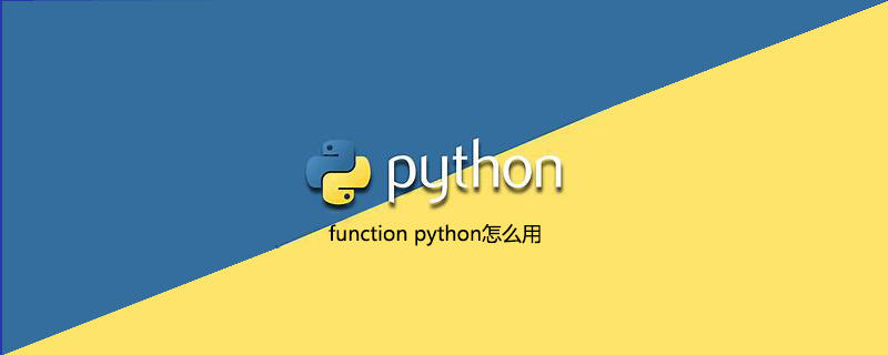 function python怎么用