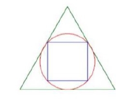 在C程序中，将以下内容翻译为中文：在一个内切于等边三角形的圆内的正方形的面积？