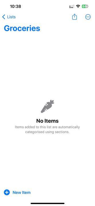 创建自动排序的杂货列表：iOS 17“提醒事项”应用中的操作指南