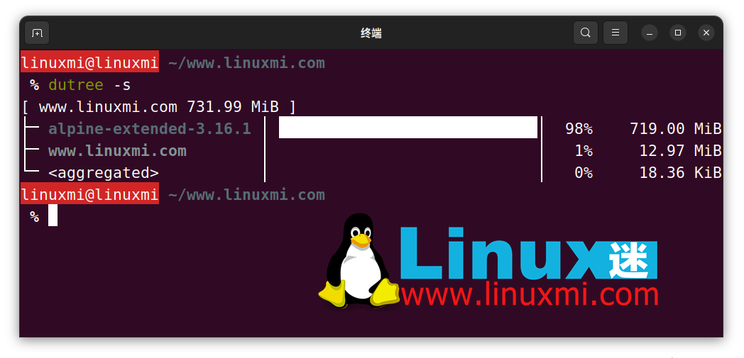 dutree：强大的 Linux 文件系统磁盘使用追踪工具