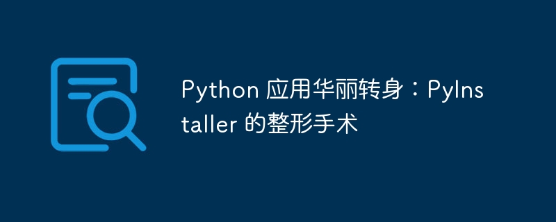 Python 应用华丽转身：PyInstaller 的整形手术
