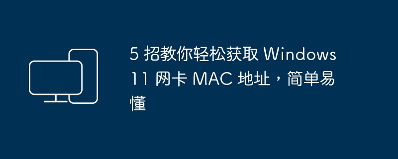 5 招教你轻松获取 Windows 11 网卡 MAC 地址，简单易懂