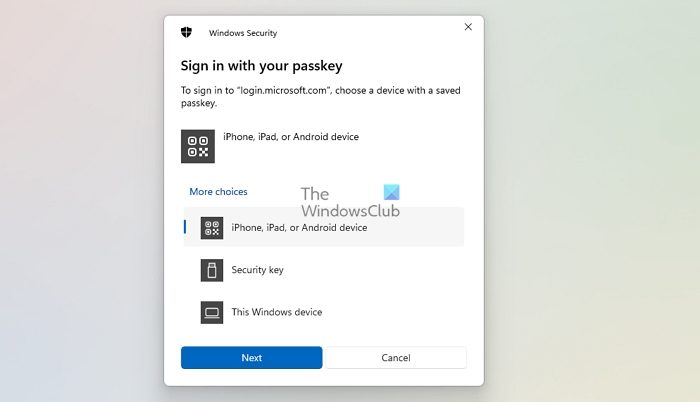 如何为您的Microsoft帐户使用Passkey