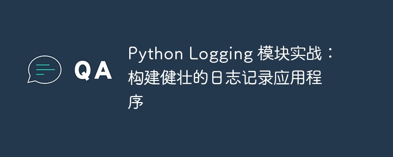 Python Logging 模块实战：构建健壮的日志记录应用程序