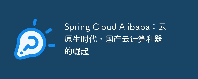 Spring Cloud Alibaba：云原生时代，国产云计算利器的崛起