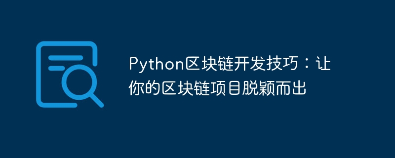 Python区块链开发技巧：让你的区块链项目脱颖而出