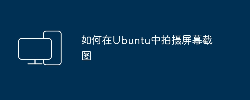 在Ubuntu中的屏幕截图教程