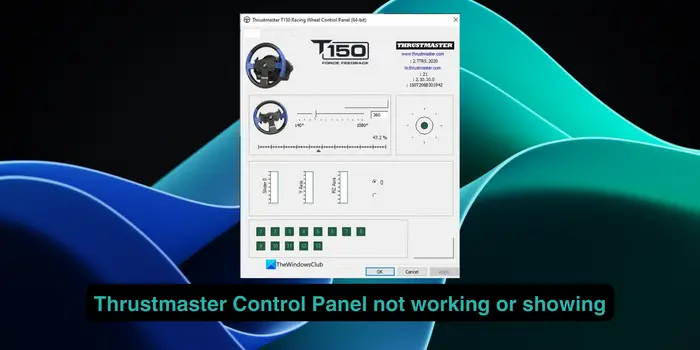 [Troubleshooting] 解决Thrustmaster控制面板的问题