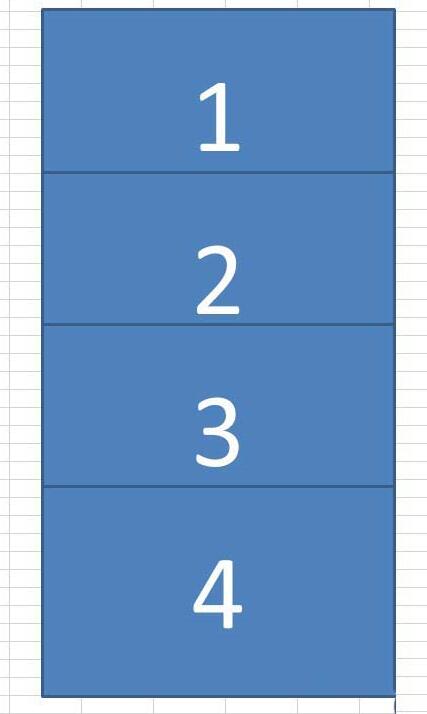 Excel绘制矩形层叠图形的操作教程