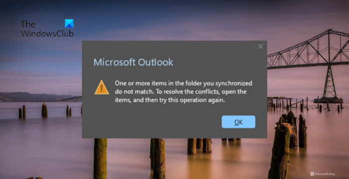 Outlook错误：同步文件夹中的项目不匹配