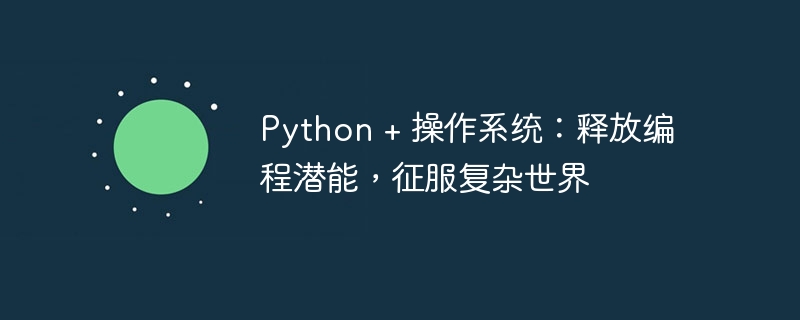 Python + 操作系统：释放编程潜能，征服复杂世界