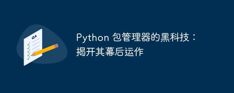 Python 包管理器的黑科技：揭开其幕后运作
