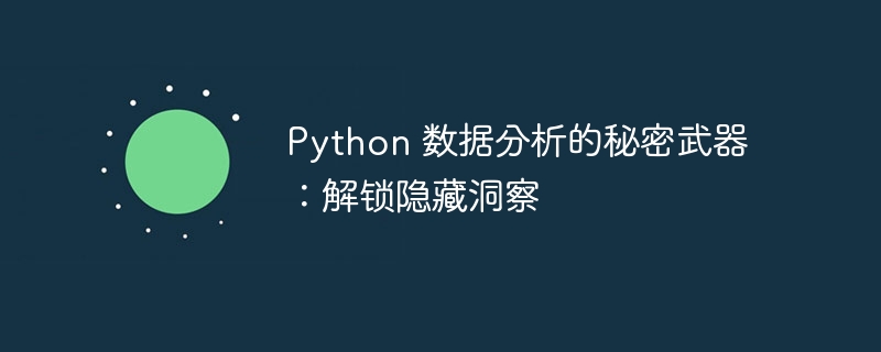 Python 数据分析的秘密武器：解锁隐藏洞察