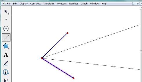几何画板在画角时加三等分线的操作流程