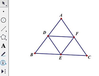 几何画板使用迭代构造三角形内接中点三角形的方法介绍