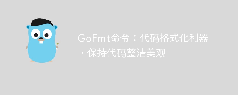 GoFmt命令：代码格式化利器，保持代码整洁美观