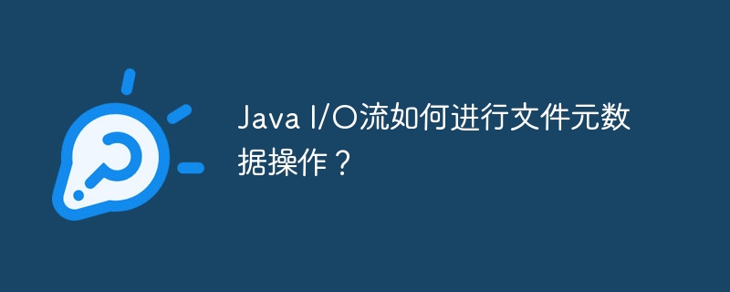 Java I/O流如何进行文件元数据操作？