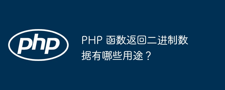 PHP 函数返回二进制数据有哪些用途？