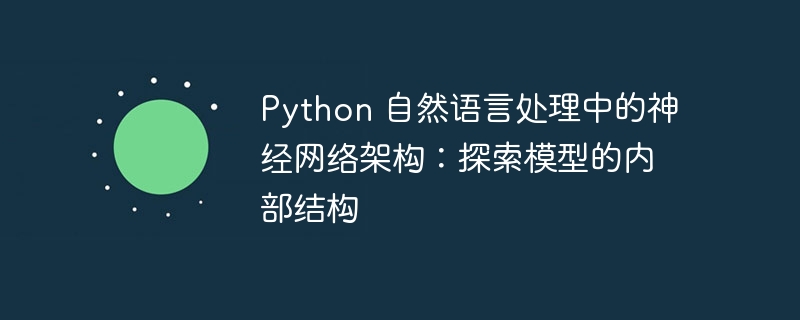Python 自然语言处理中的神经网络架构：探索模型的内部结构