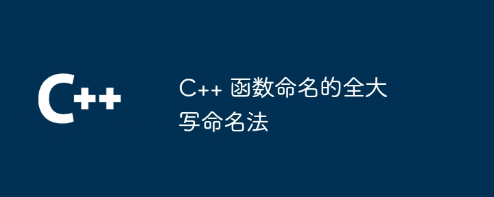 C++ 函数命名的全大写命名法