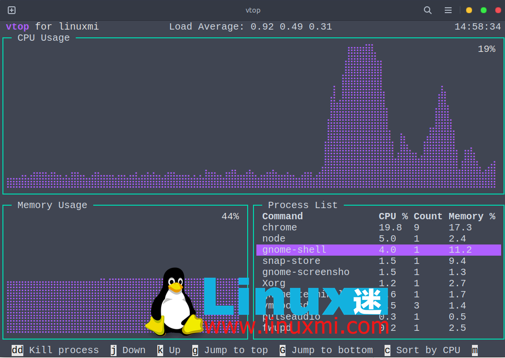 分享漂亮的 Linux 进程和内存活动监控工具
