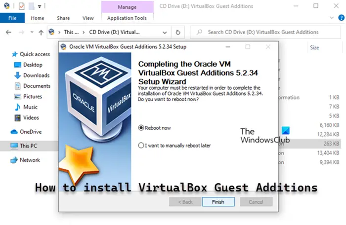 无法在VirtualBox中安装来宾添加