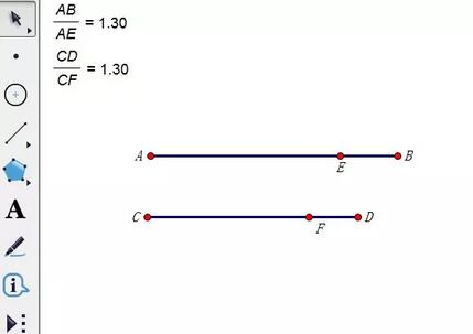 几何画板在两线段上画点使比相等的详细教程