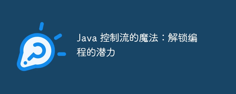 Java 控制流的魔法：解锁编程的潜力